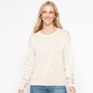 Elegant Cream Speckled Women's Sweater